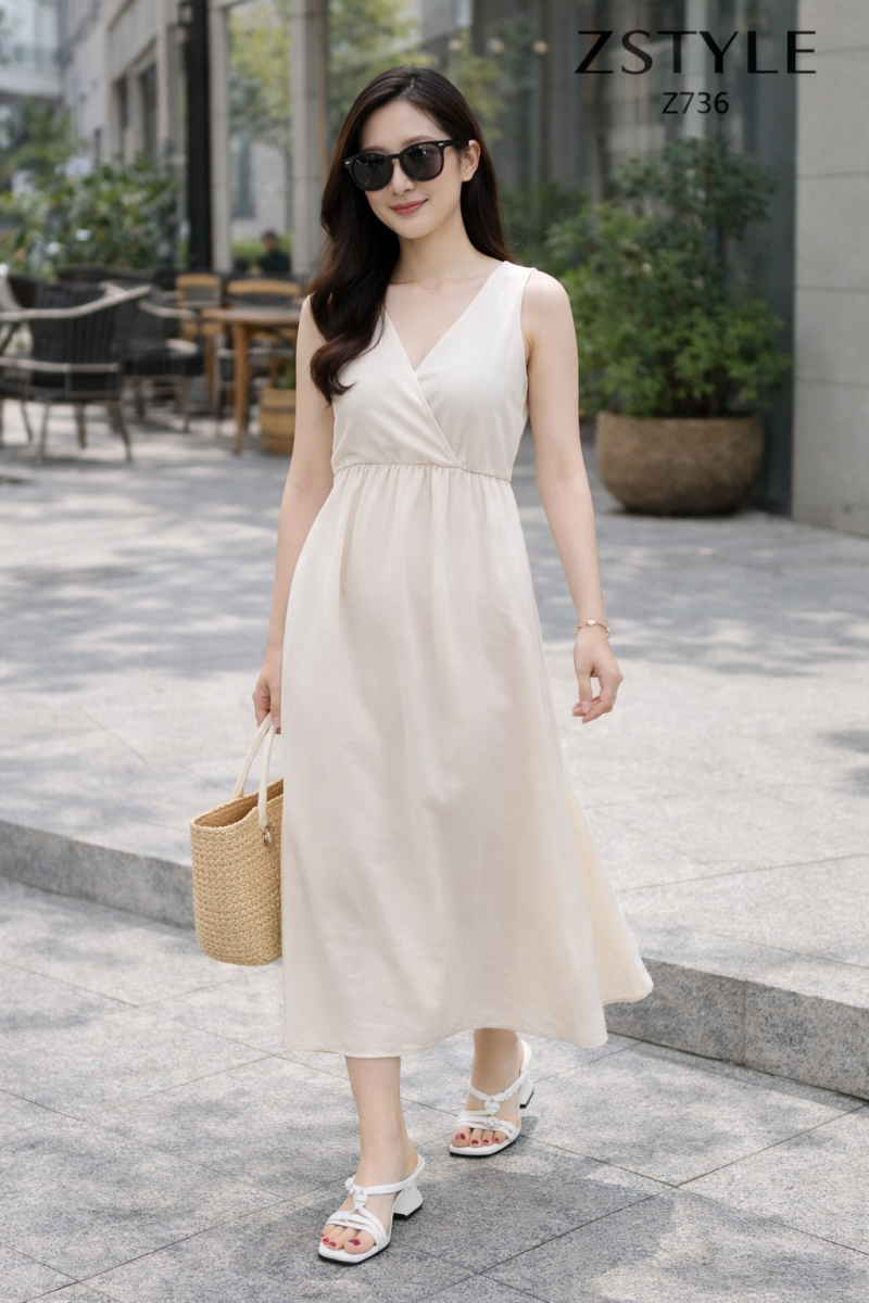 Phụ nữ bước đi cùng chiếc túi mây Z736 Phụ nữ bước đi cùng chiếc túi mây Z736