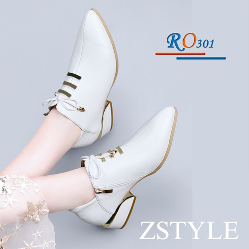 Giày Boot nữ RO301 Màu trắng