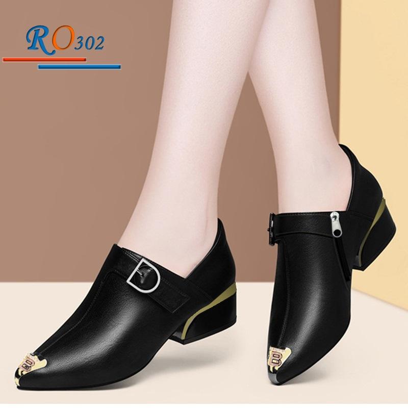 Giày Boot nữ RO302 Màu Đen